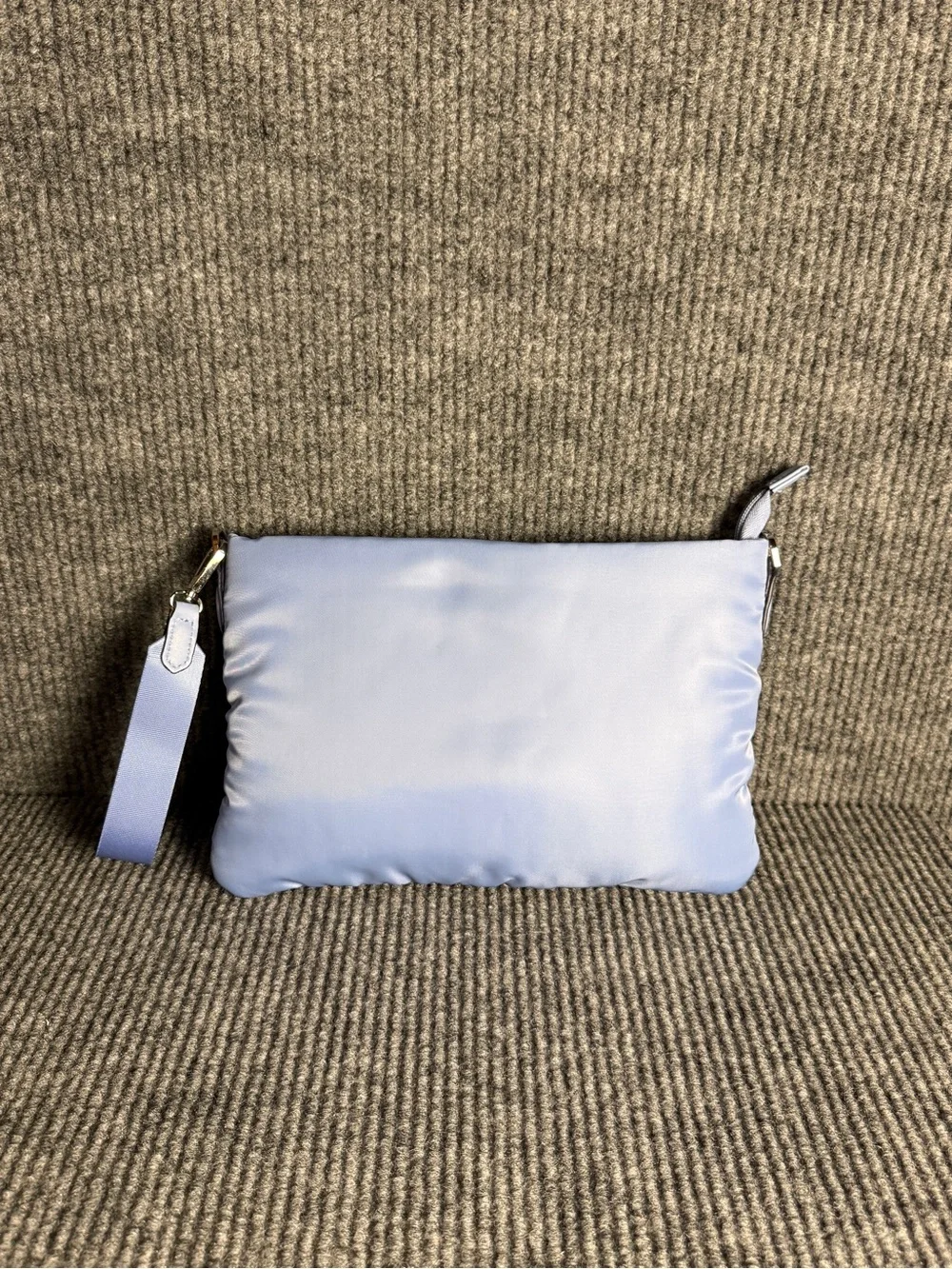 A New Day Pastel Blue Nylon Wristlet Clutch or Crossbody Bag
